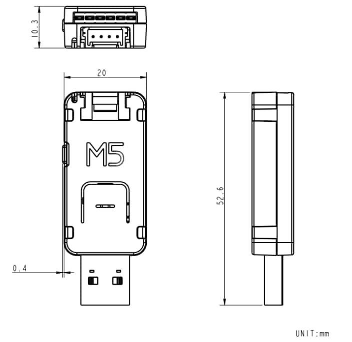 Mechanical Drawing - M5Stack K125 Development Board